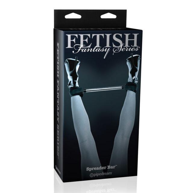 Pipedream Fetish Fantasy Series Limited Edition Adjustable Spreader Bar Black-Silver