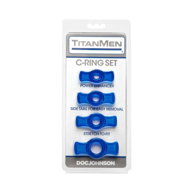 TitanMen – Cock Ring Set Blue