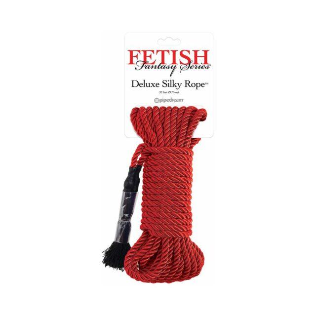 Pipedream Fetish Fantasy Series Deluxe Silk Rope 9.75 m – 32 ft. Red