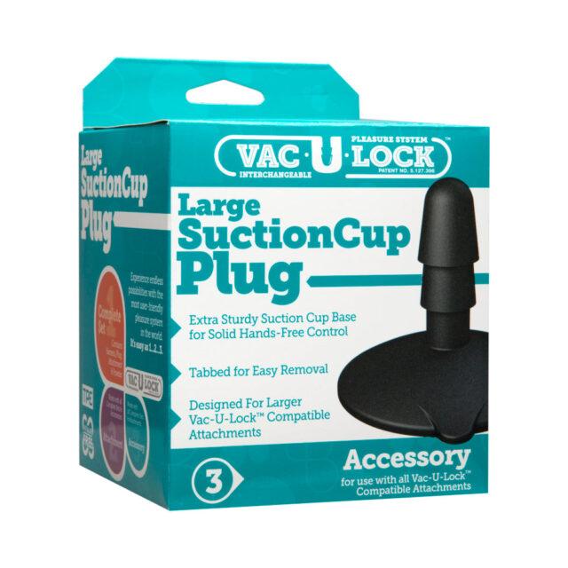 Vac-U-Lock – Large Black Suction Cup Plug Black