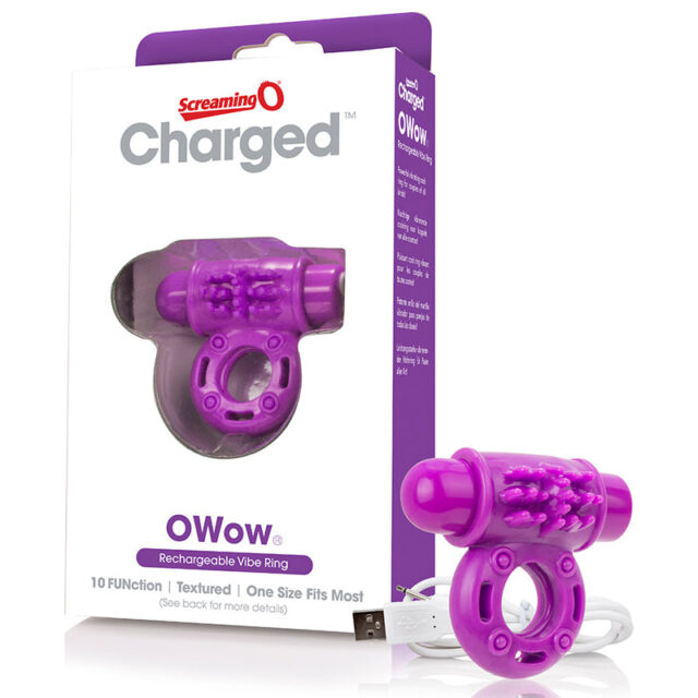 Screaming O Charged OWow Vooom Vibrating Cock Ring – Purple