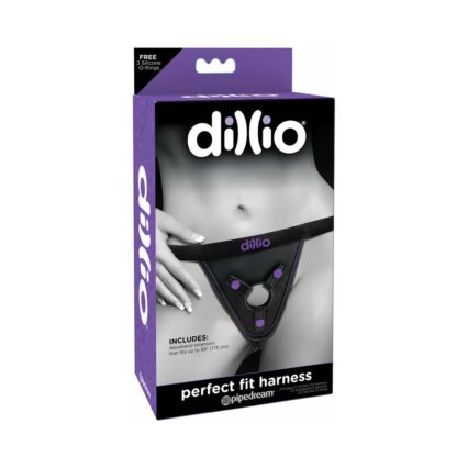 Pipedream Dillio Adjustable Perfect Fit Harness Black-Purple