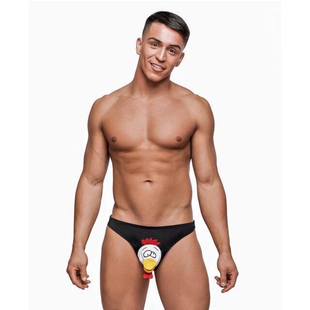 Male Power Novelty Choke The Chicken Bikini Underwear Black O-S