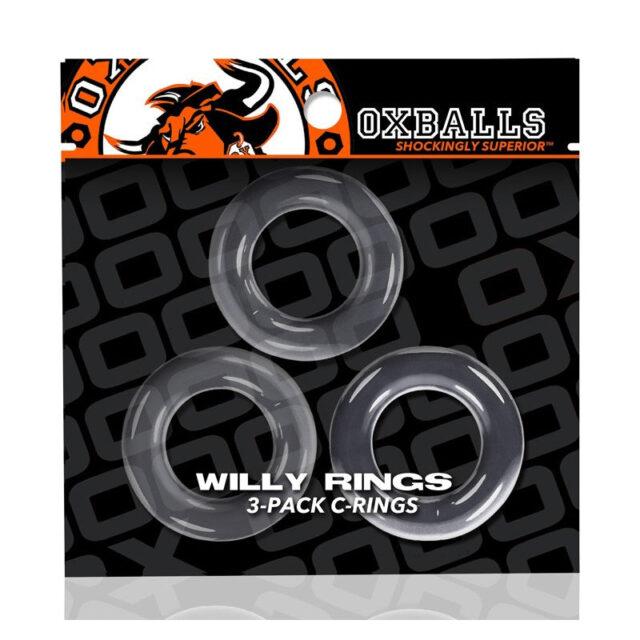 Oxballs Willy Rings 3-Pack Cockrings O-S Clear