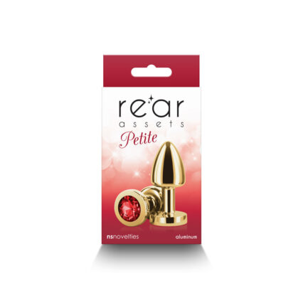 Rear Assets Petite Metal Anal Plug Gold-Red