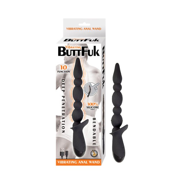 Vibrating Buttfuk Vibrating Anal Wand Black