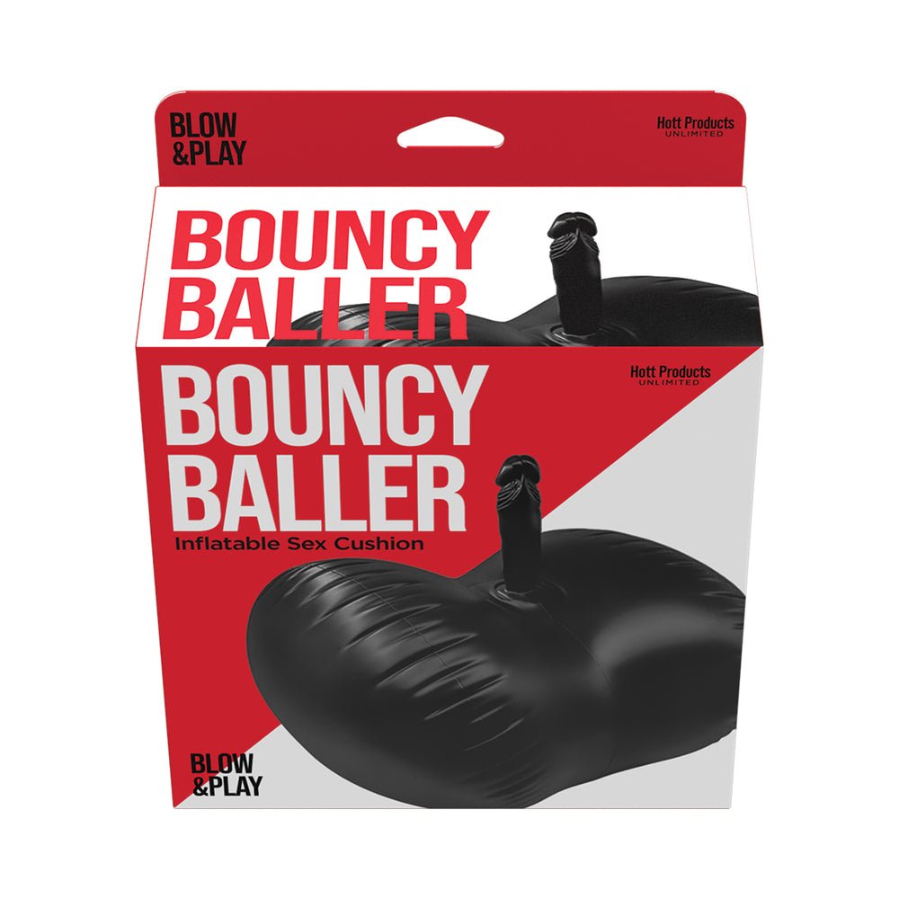 Bouncy Baller Inflatable Cushion with Dildo and Foot Pump