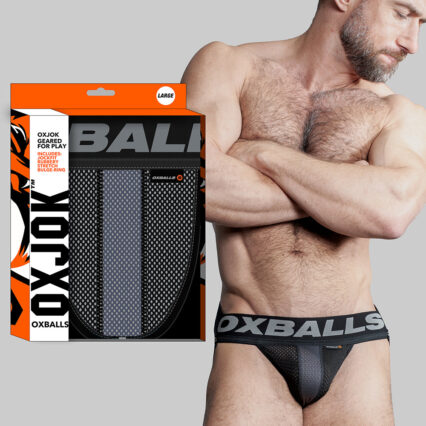 Oxballs Oxjok Airmesh Swagger Slider-Strap Jock Tar Black S