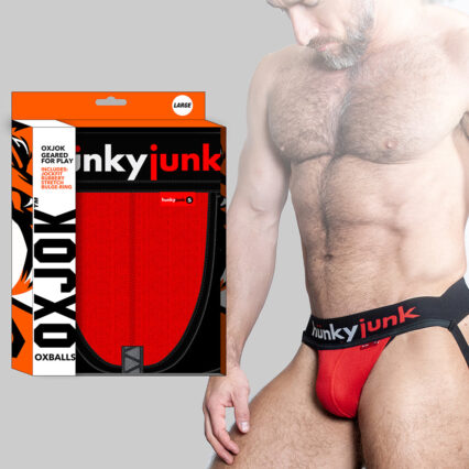 Oxballs Oxjok Hunker Comfy-Pouch Slider-Strap Jock Red Hot M