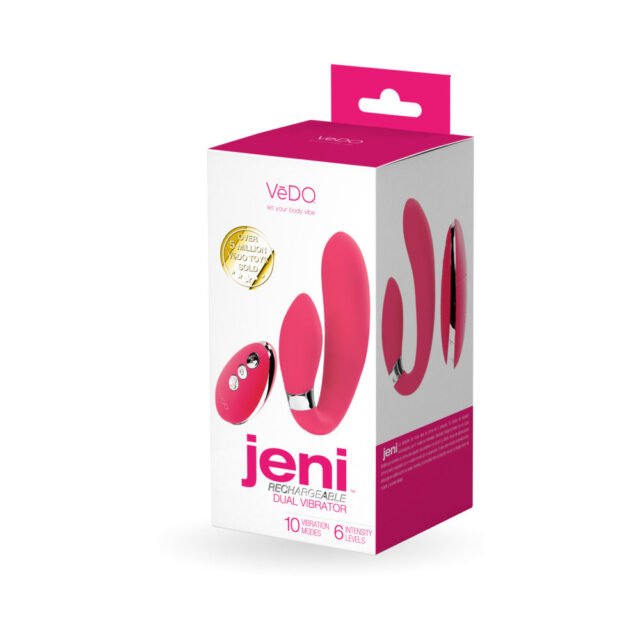 VeDO Jeni C-Shaped Dual Motor Vibe with Remote Pink