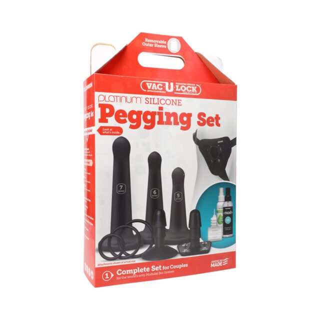 Vac-U-Lock Silicone Pegging Set Black