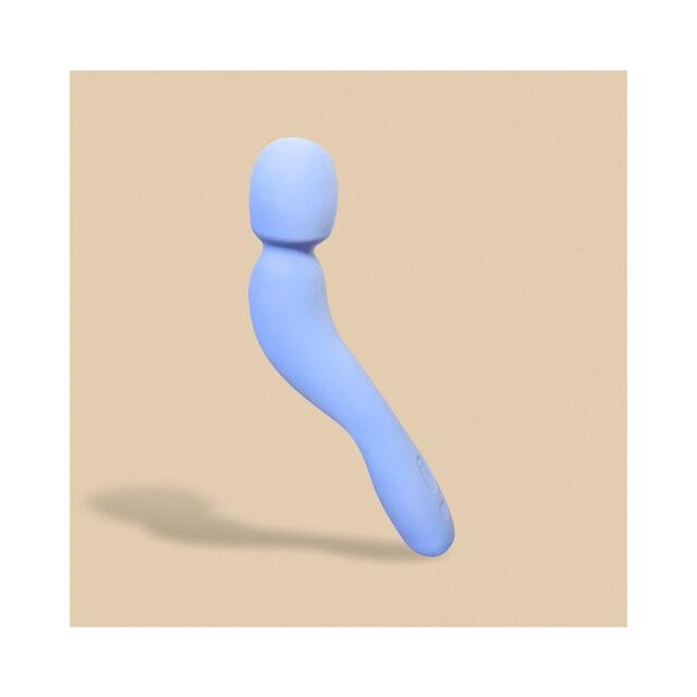 Dame Com Rechargeable Silicone Wand Vibrator Periwinkle