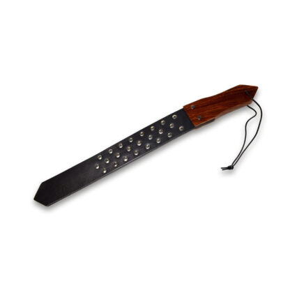 Prowler RED Leather and Wood Studded Paddle