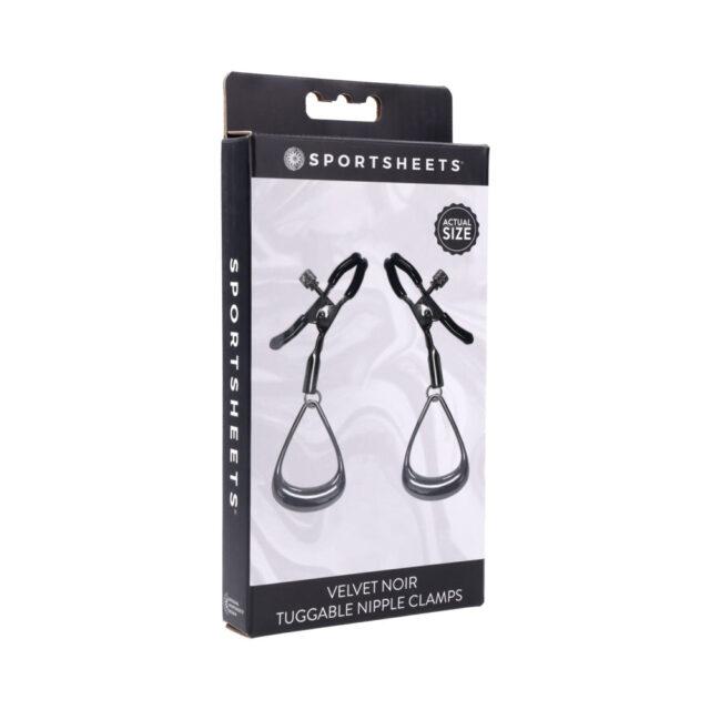 Sportsheets Velvet Noir Tuggable Nipple Clamps